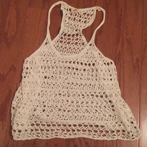 Crochet Hollister White Tank Top